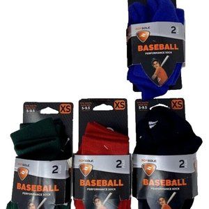 Sof Sole Baseball Youth Team‎ Multicolor Socks 8 Pairs Size 5-9.5 XS MSRP $60